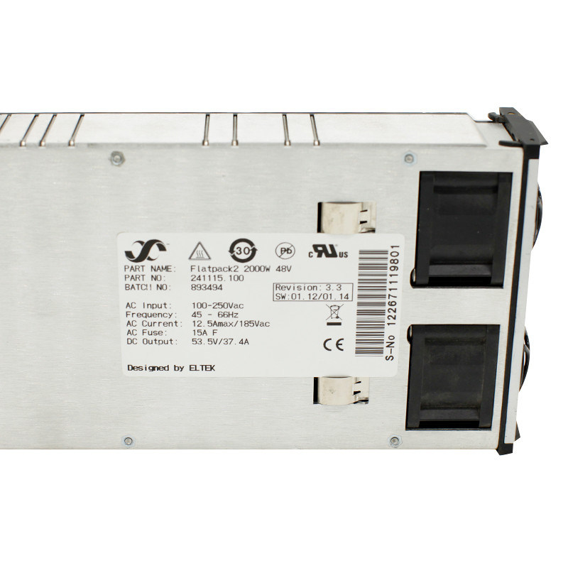 Eltek Flatpack2 241115.100 48V 2000W Rectifier Module Eltek Flatpack2 48V 2000W rectifier module PN 241115.100 telecom AC-DC power supply
