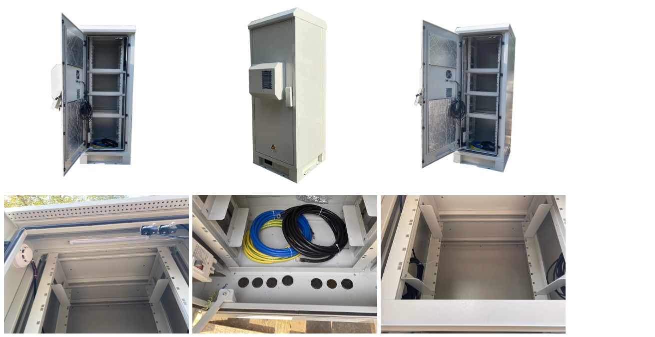 OEM Customizable Outdoor Telecom Cabinet 18U-32U PCTEL OEM IP55 IP65 double wall outdoor telecom cabinet, 18U 22U 32U floor standing enclosure