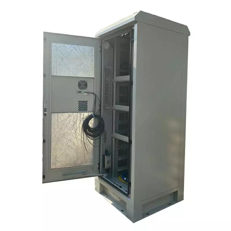 PCTELCO 42U DC48V Outdoor Telecom Cabinet PCTELCO-4201 2.1M 42U double door outdoor telecom cabinet, IP55 IP65 DC48V double wall galvanized steel enclosure