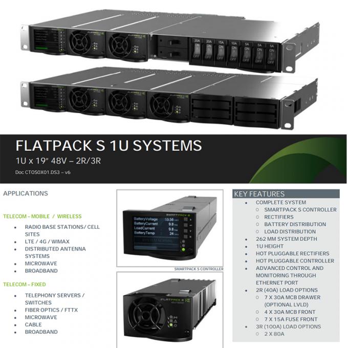 Embedded Rectifier Flatpack S 481800 HE Smartpack S Controller 48V Rack Mount Eltek Flatpack S Compa-1