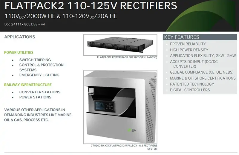 High Efficiency Rectifier Module Eltek Flatpack2 110-120V20A HE FP2 Rectifiers Part No. 241119.805_看图王