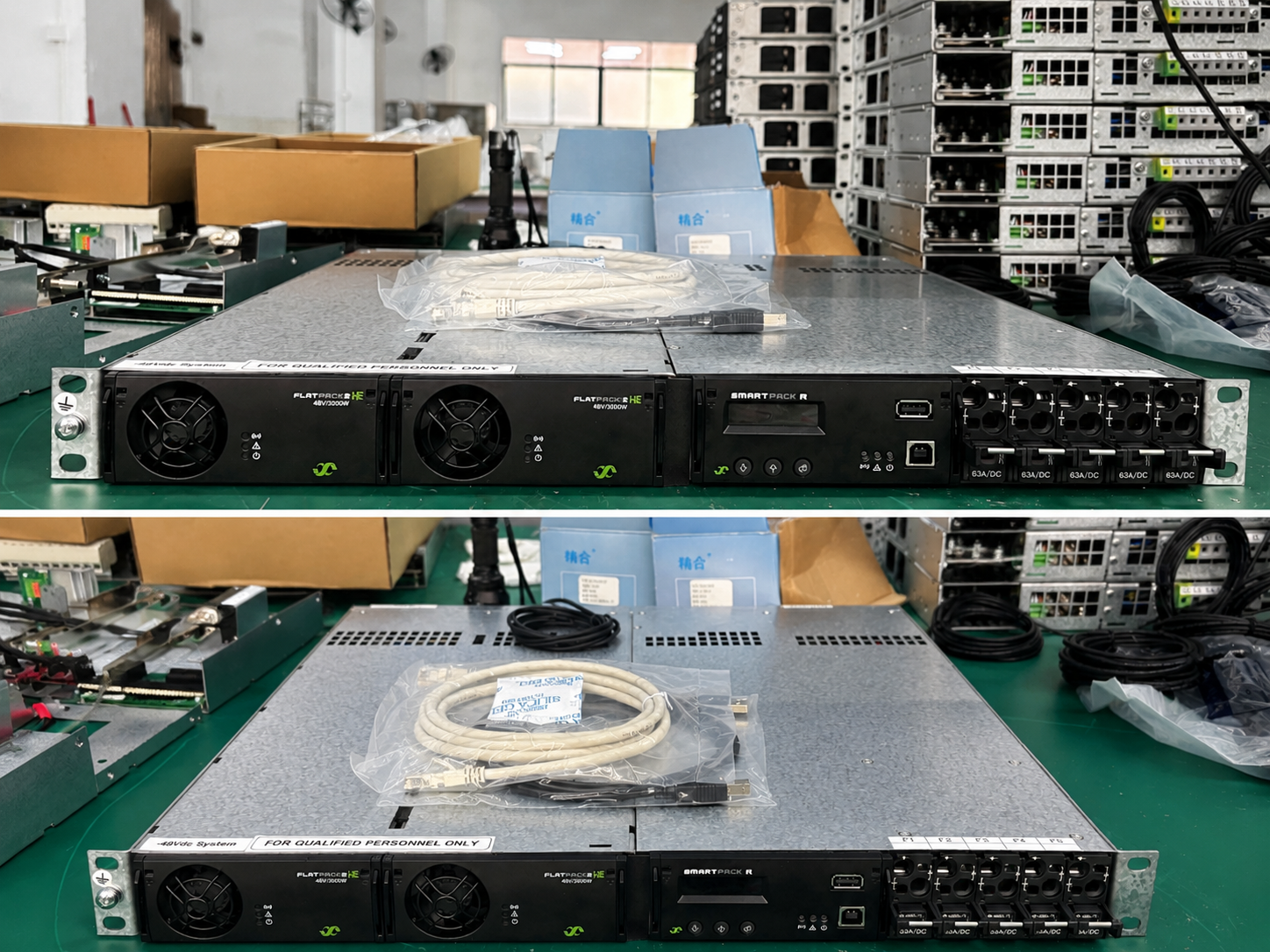 PCTELCO PSS100A-01 1U 6kW Rack Mount Telecom Power System 2&times;3000W Rectifier Front View