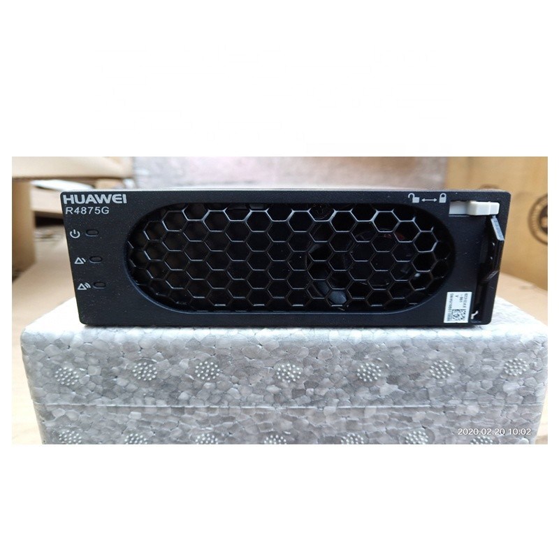 Huawei R4875G Series 4000W High Efficiency Hot Swap Rectifier for ETP Power Cabinet Huawei R4875G1 R4875G R4875G5 48V 75A 4000W 1U Hot Swap Telecom Rectifier Module Front View