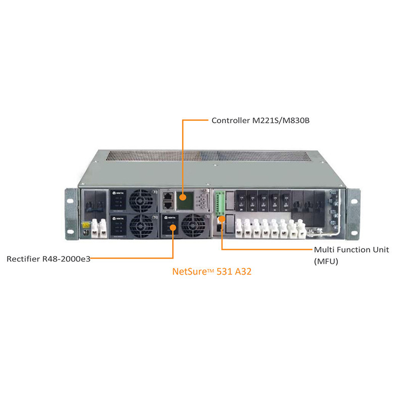 Vertiv NetSure 531 A32 6KW 200A Power Frame R48-2000e3 M830B M221S