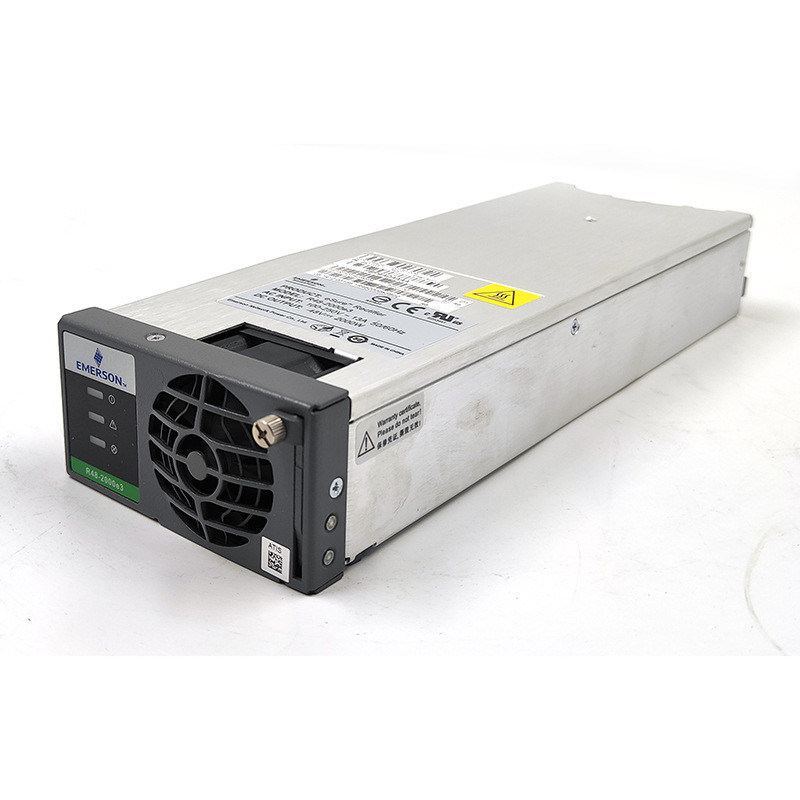 Vertiv R48-2000E3 eSure 2kW 96.2% Efficiency Rectifier for NetSure Power System Vertiv Emerson R48-2000E3 eSure 48V 42A 2000W Hot Swap Telecom Rectifier Module Front View