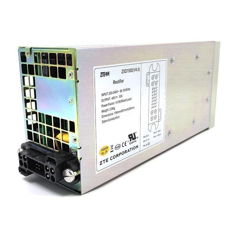 ZTE ZXD1500 V4.0 High Efficiency Rectifier for ZXDU58 ZXDU300 Embedded Power Cabine ZTE ZXD1500(V4.0) 48V 30A 1500W Hot Swap Digital Telecom Rectifier Module Front View