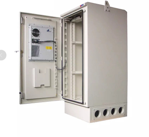 PCTEL OEM IP55 IP65 double wall outdoor telecom cabinet, 18U 22U 32U floor standing enclosure
