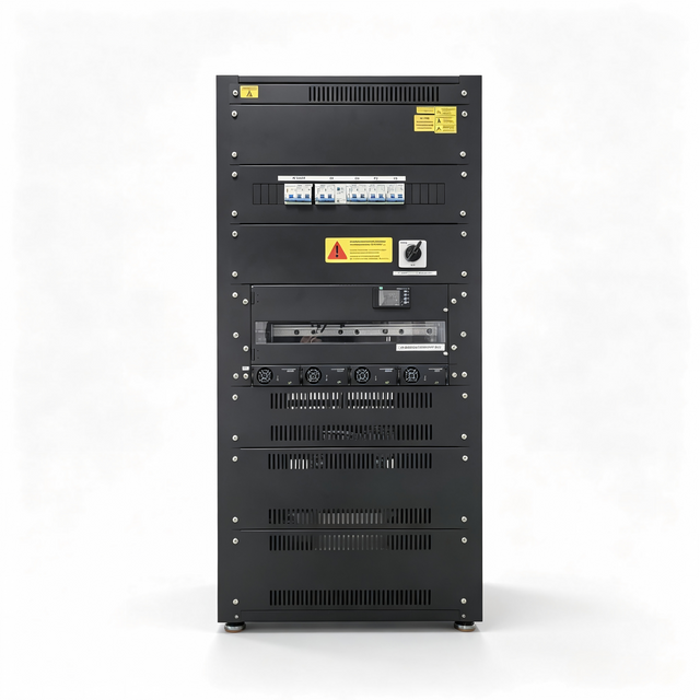 ESTEL INVER-E-5U 6kVA Indoor Modular Inverter Cabinet 48V DC to 230V AC Front View