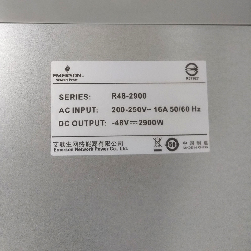 Vertiv / Emerson R48‑2900U 48V 2900W Telecom Rectifier Module