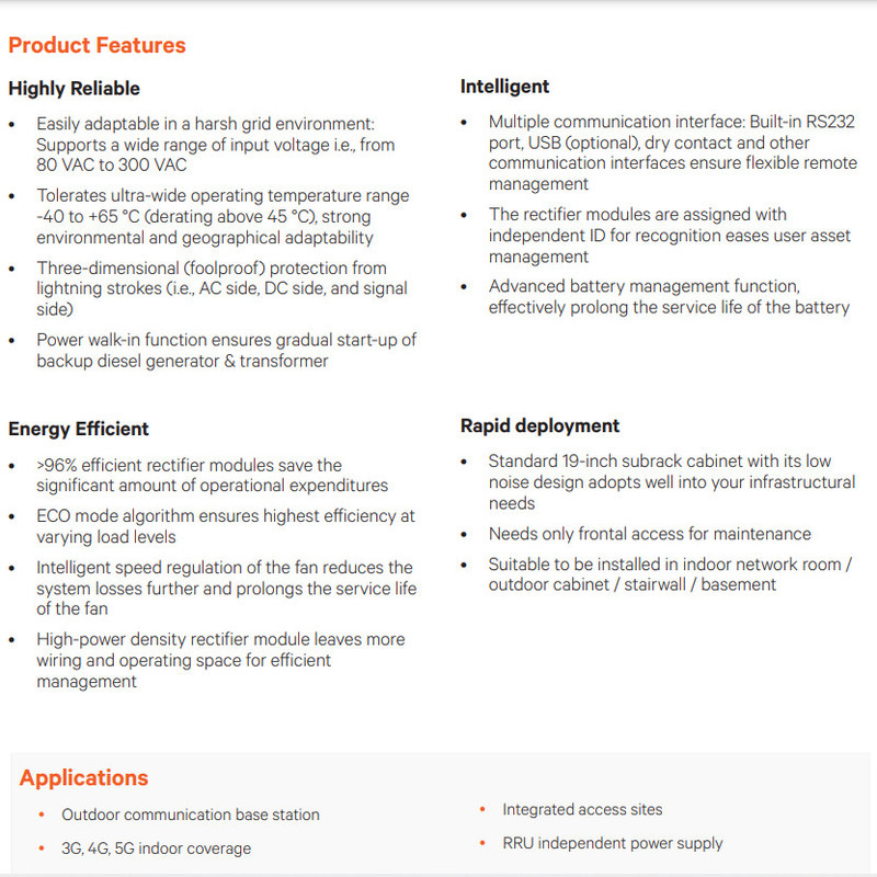 Vertiv NetSure 7100 A61 19-Inch Embedded 48V DC Power System