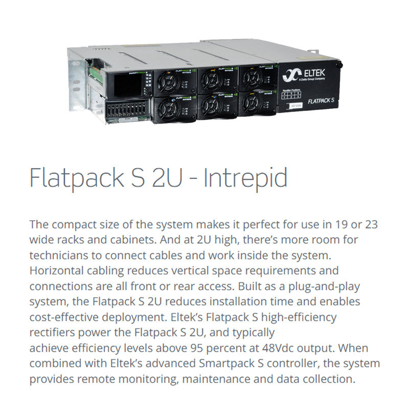 Eltek Flatpack S 1U 48V 5.4kW Embedded DC Power System | Flatpack S 48/1800 HE | Smartpack S Controller