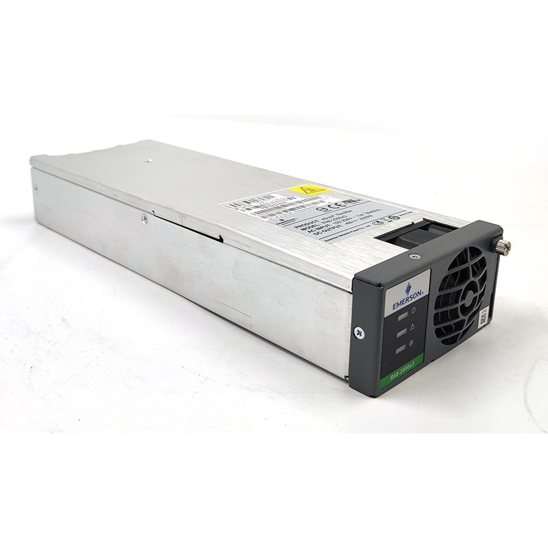 Vertiv R48-2000E3 eSure 2kW 96.2% Efficiency Rectifier for NetSure Power System Vertiv Emerson R48-2000E3 eSure 48V 42A 2000W Hot Swap Telecom Rectifier Module Front View