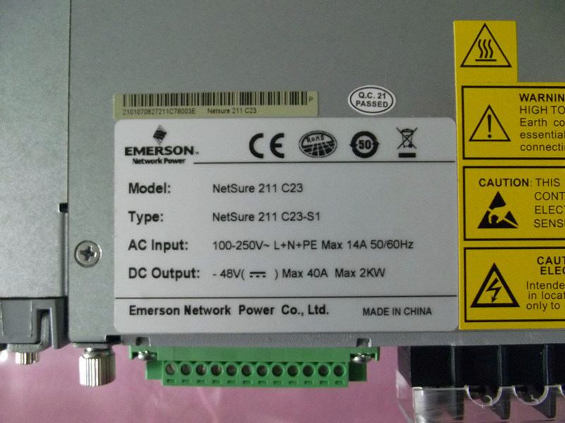 Vertiv / Emerson NetSure 211 C23 48V 40A Compact Embedded Power System