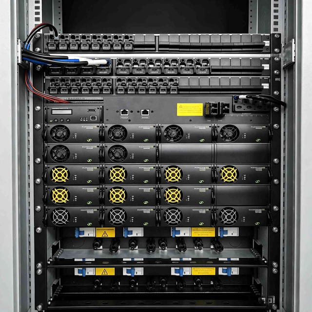PCTELCO ODC40A-02 40U 48V Hybrid Telecom Cabinet SGCC IP55 Dual Cooling Front View