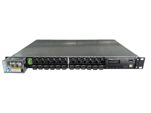 1U 19" Rack Mount Smart DC PDU 63A -48V with Smartpack Controller Remote Monitoring for Telecom Base Station