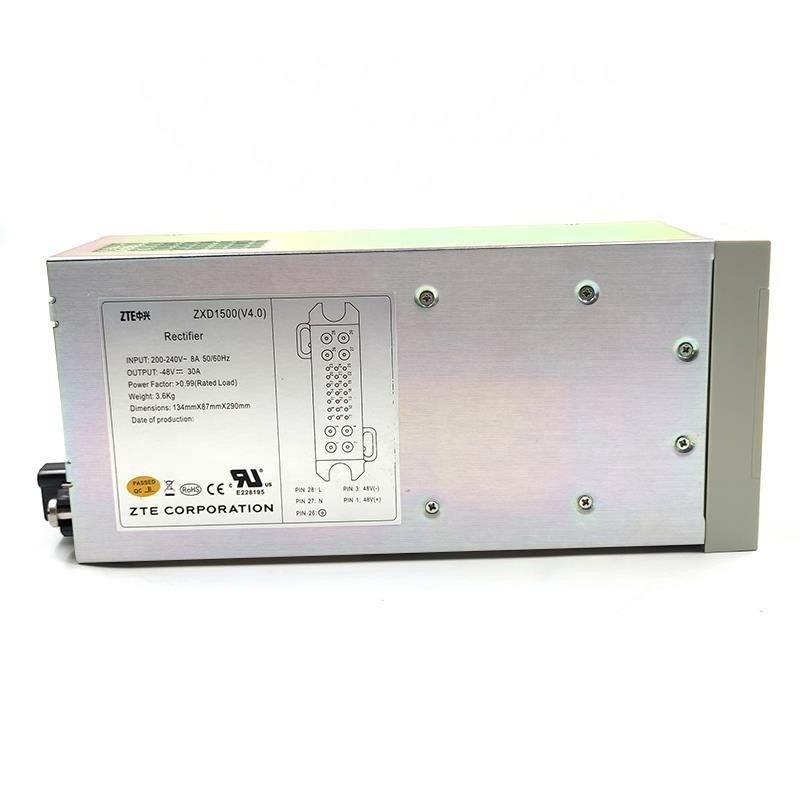 ZTE ZXD1500 V4.0 High Efficiency Rectifier for ZXDU58 ZXDU300 Embedded Power Cabine ZTE ZXD1500(V4.0) 48V 30A 1500W Hot Swap Digital Telecom Rectifier Module Front View