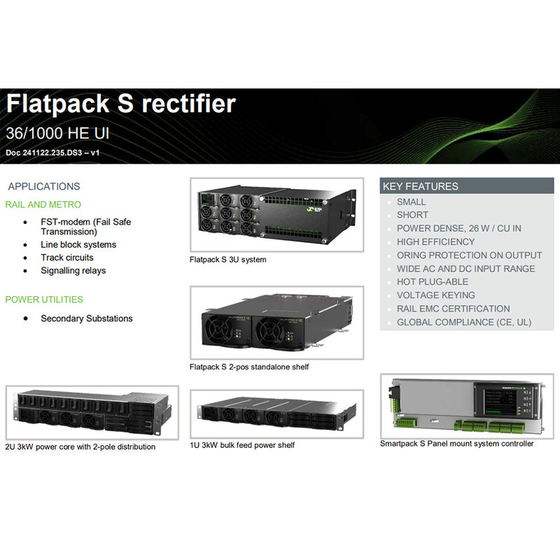 Eltek Flatpack S 36/1000 HE Rectifier Module 241122.235 | 36V 1000W DC Power Supply