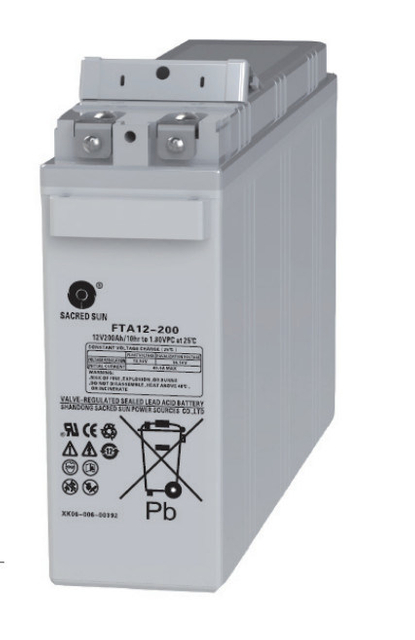 Sacred Sun FTA12-200 FT Series Front Terminal VRLA Battery 12V 200Ah Telecom Storage Battery
