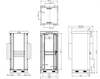  PCTELCO-4001 40U double door outdoor telecom cabinet, IP55 IP65 galvanized floor enclosure